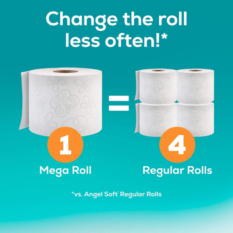Angel Soft Toilet Paper  12 Mega Rolls = 48 Regular Rolls  Soft and Strong Toilet Tissue - Image 4